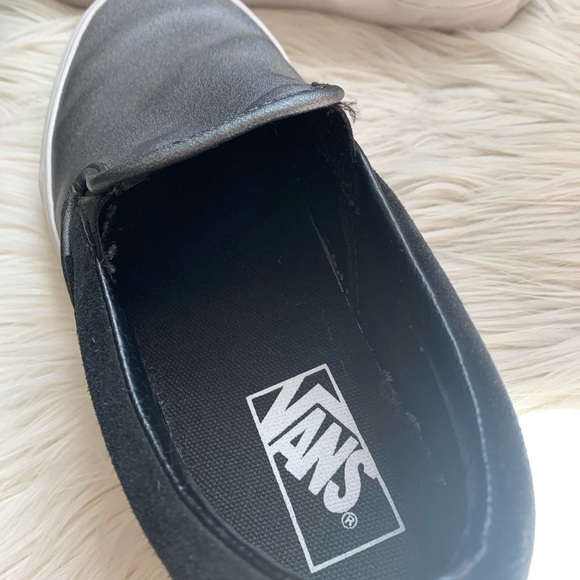 Women’s 8 Men 6.5 Unisex Vans Asher Leather Slip-On Shoes - Picture 7 of 10